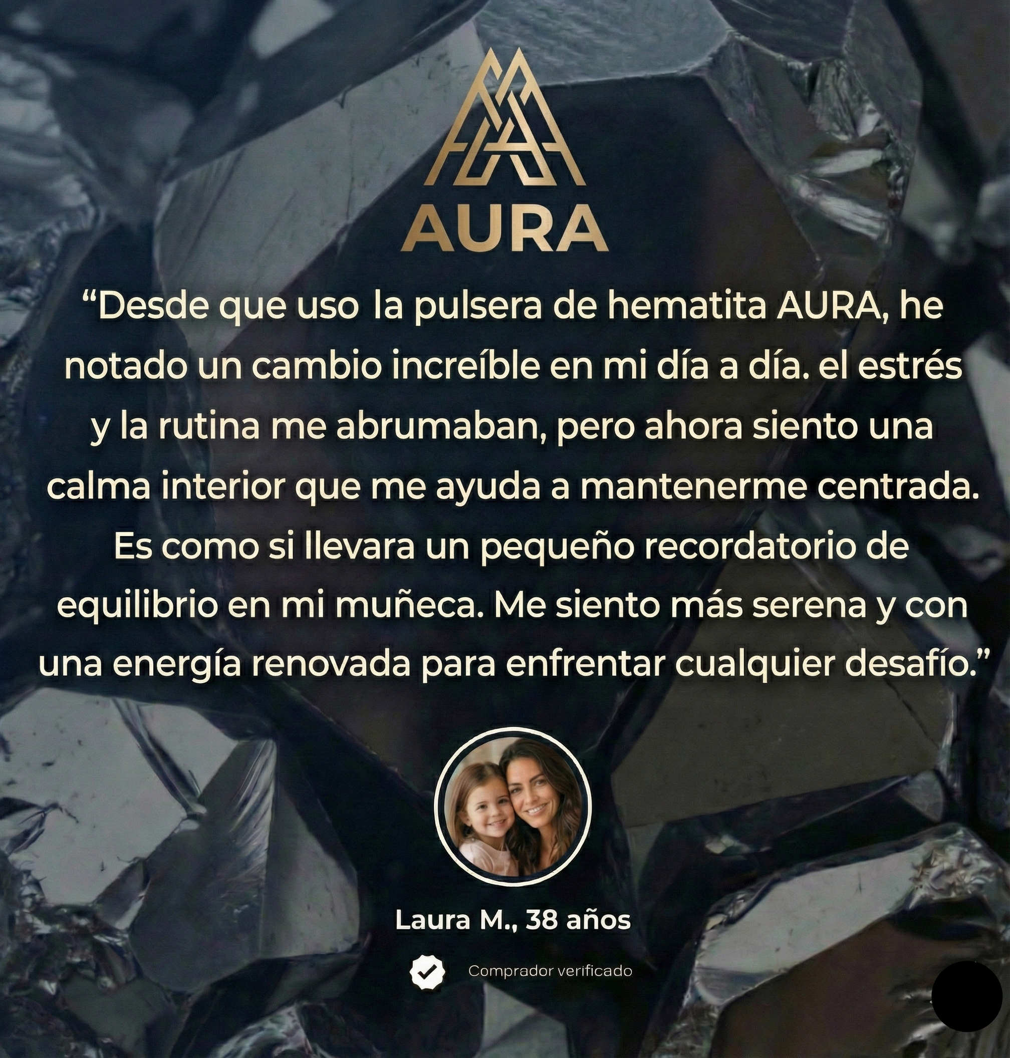 Pulsera de HEMATITA Original Energia Natural